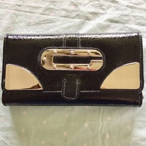 Guess Black Patent Leather Wallet